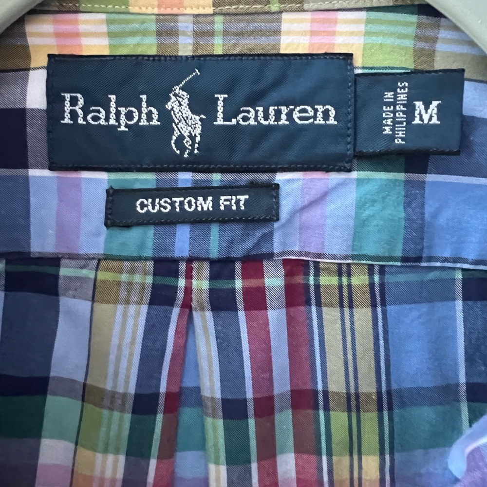 Ralph Lauren Mens Plaid Shirt M Button Down. - Picture 6 of 9
